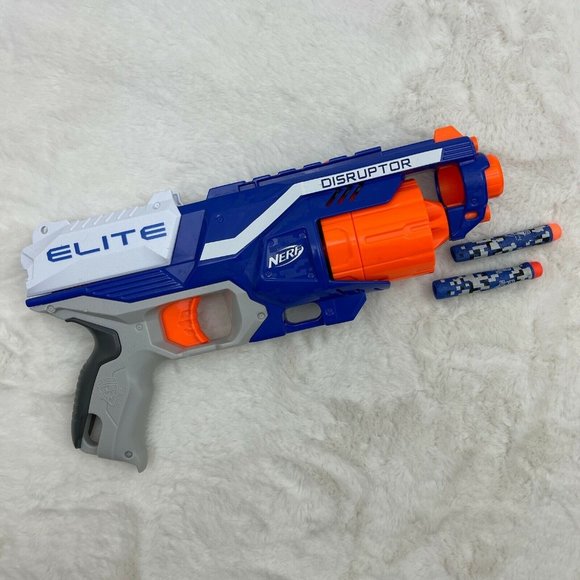 Nerf N-Strike Elite Disruptor 6 Dart Blaster Rotating Drum Tested & Works - Picture 1 of 9